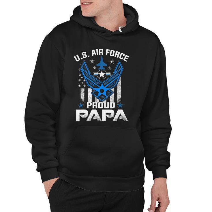 Proud Papa Us Air Force American Flag - Usaf Hoodie