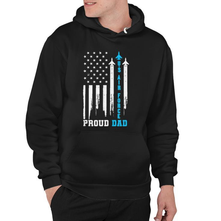 Proud Us Air Force Dad Rocket America Flag Fathers Day Gift Hoodie