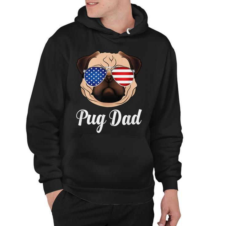 Pug Dad  Patriotic Dog 4Th Fourth Of July  Hoodie