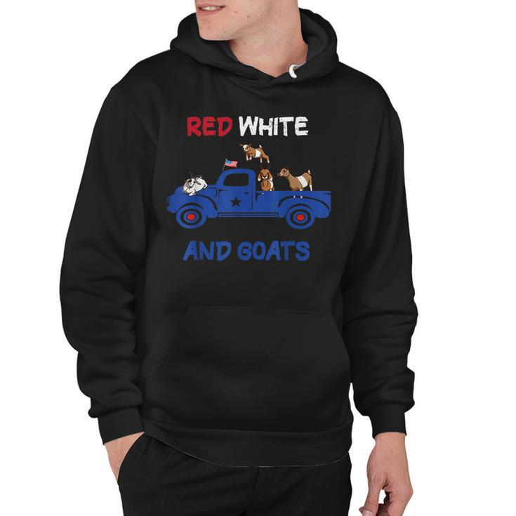 Red White And Goats 4Th Of July 2022  Hoodie
