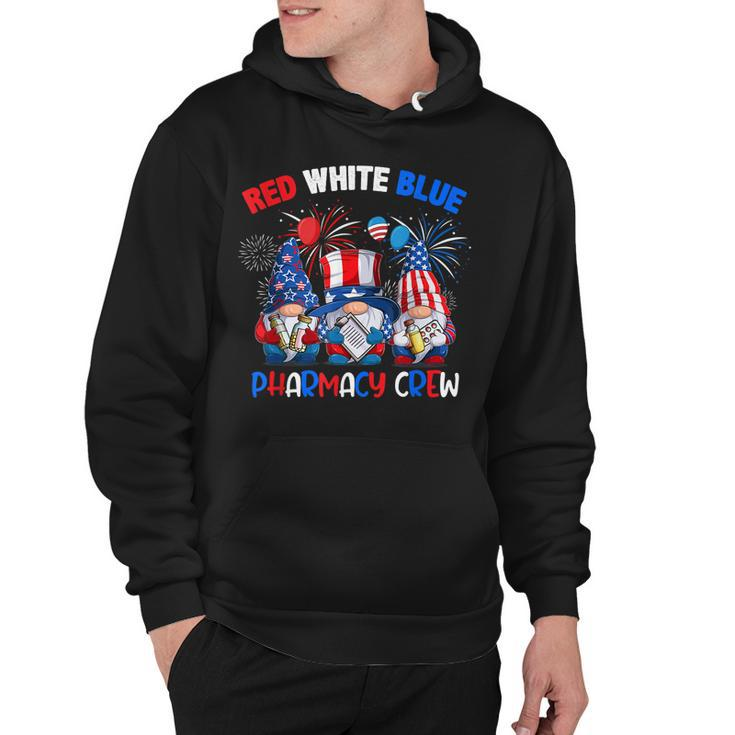 Red White Blue American Pharmacy Crew Gnome 4Th Of July  Hoodie