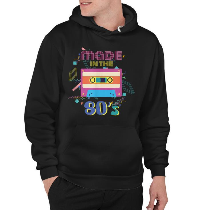Retro Dance Party Disco Birthday Made In 80S Cassette Tape  Hoodie