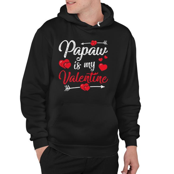 Retro Hearts Papaw Is My Valentines Day Fathers Day Hoodie