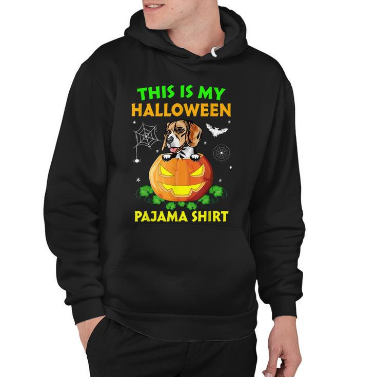 Retro This Is My Halloween Pajama  Beagle  Hoodie