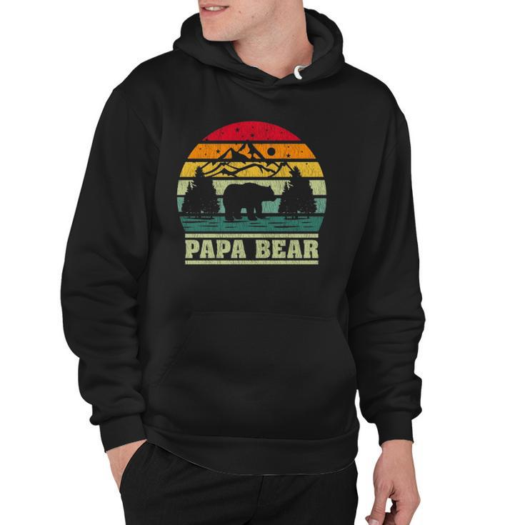 Retro Vintage Camping Lover Papa Bear Camper  Hoodie
