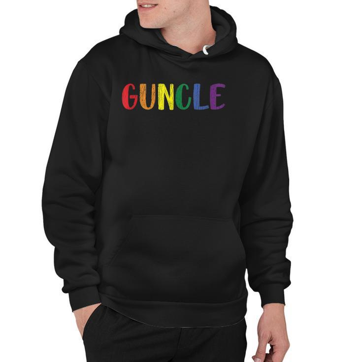 Retro Vintage Guncle Pride Uncle Gay Family Matching Lgbtq Hoodie