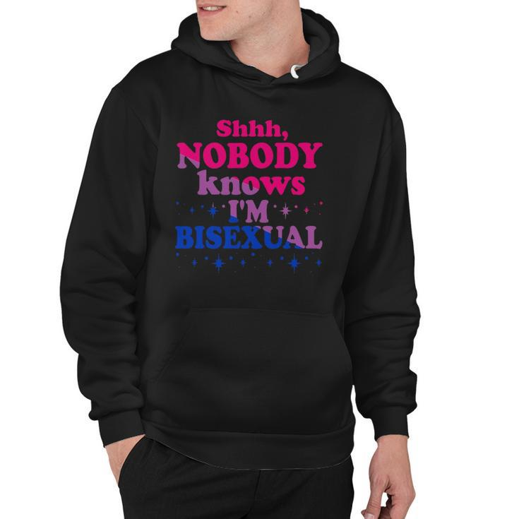 Shhh Nobody Knows Im Bisexual Lgbt Pride Hoodie