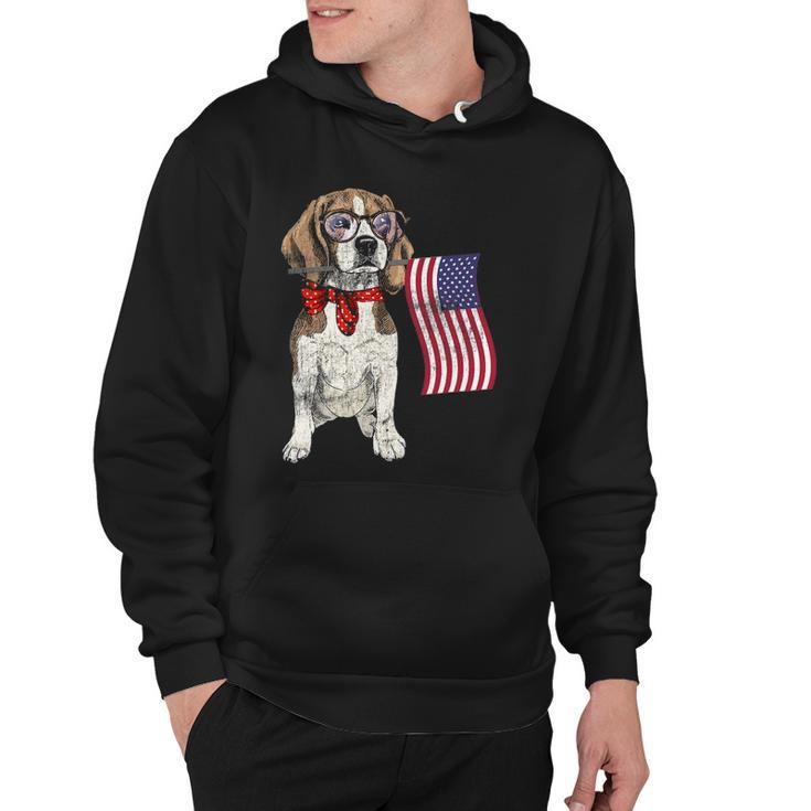 Smart Beagle Patriotic Memorial Day 4Th Of July Usa Flag Hoodie