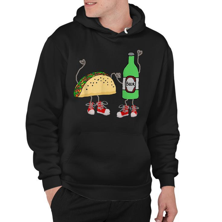 Smilealot Funny Taco And Beer Food Cartoon  Hoodie