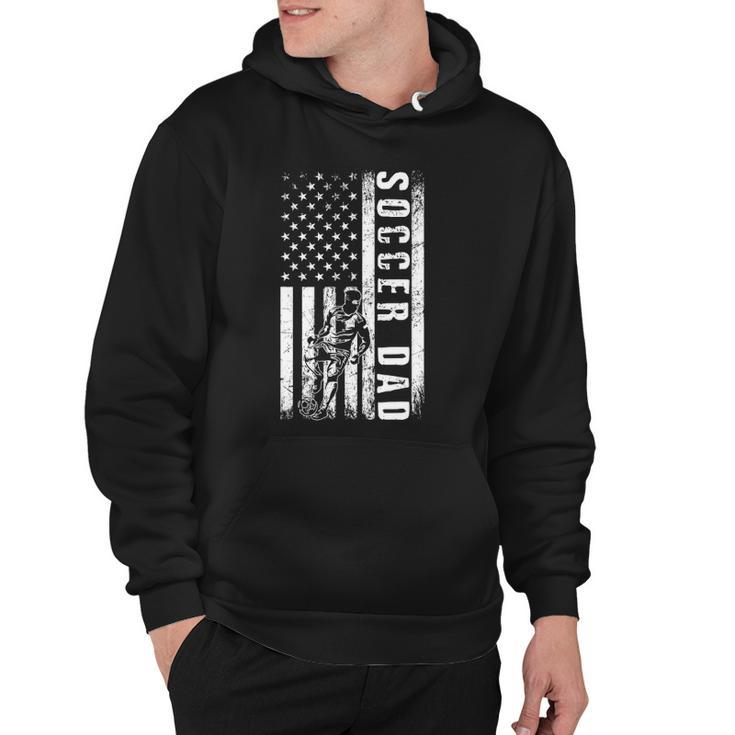 Soccer Dad Usa Flag Soccer Team Fan Daddy Fathers Day Hoodie