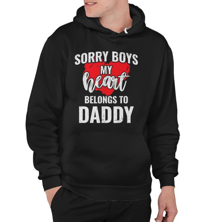 Sorry Boys My Heart Belongs To Daddy Kids Valentines Gift Hoodie