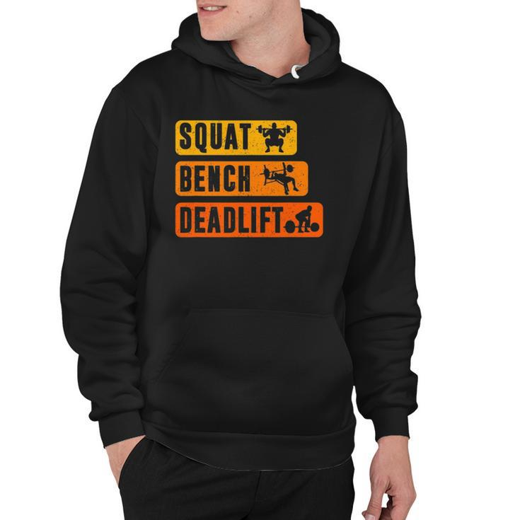 Squat Bench Deadlift Powerlifter Bodybuilding Fitness Hoodie