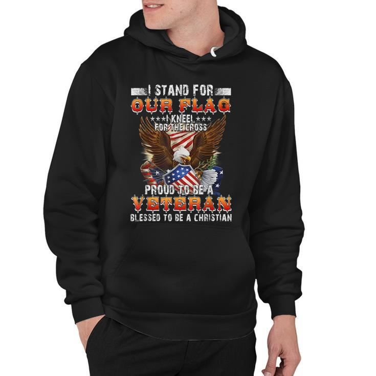 Stand For Our Flag I Kneel For The Cross Proud American Gift Hoodie