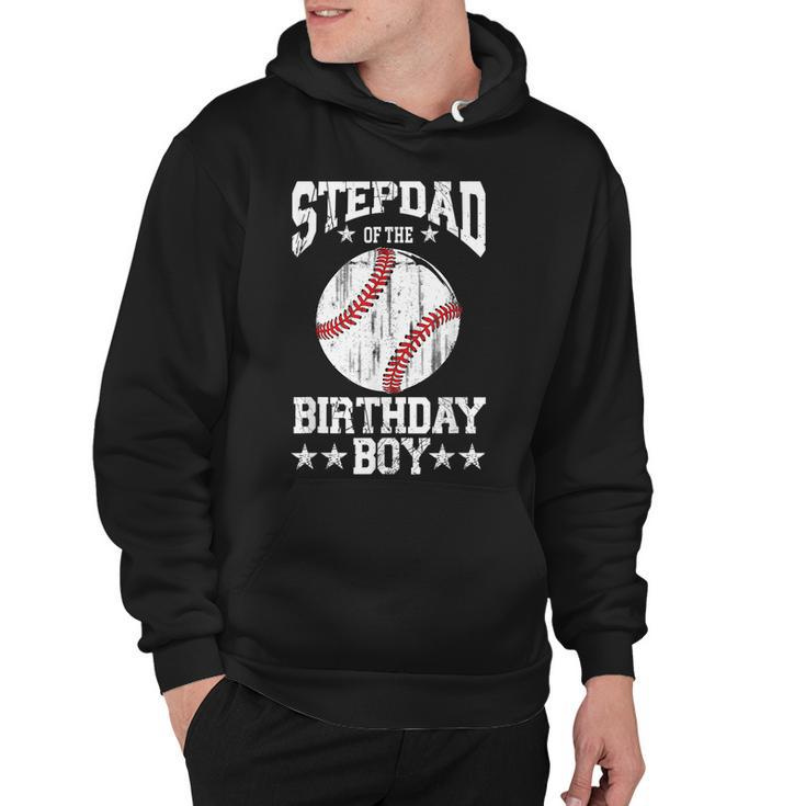 Stepdad Of The Birthday Boy Baseball Lover Vintage Retro  Hoodie