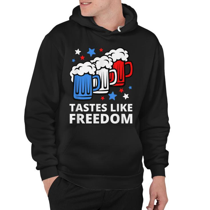 Tastes Like Freedom Funny 4Th Of July Beer Quote  Hoodie