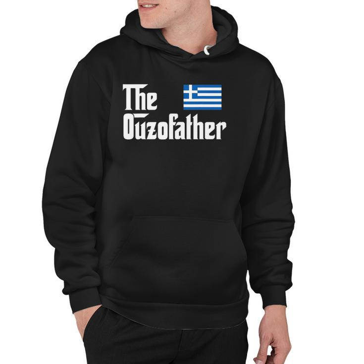 The Ouzo Father Funny Greek Flag Gift Hoodie