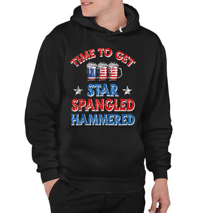 Time To Get Star Spangled Hammered 4Th Of July Beer Western  Hoodie