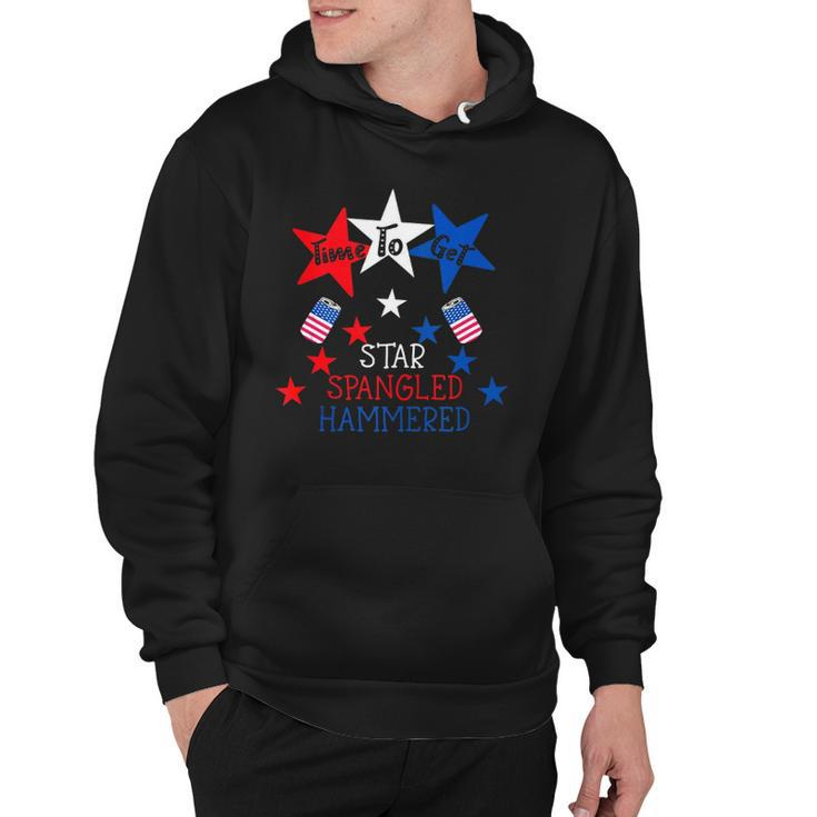 Time To Get Star Spangled Hammered 4Th Of July Drinking Gift  Hoodie