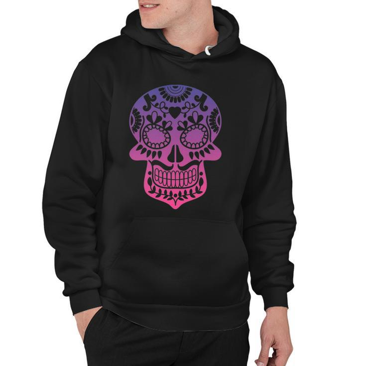 Traditional Day Of The Dead Mexico Calavera Sugar Skull Hoodie