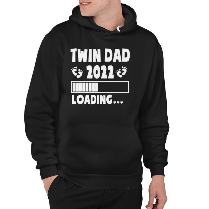 Twin Dad Of Twins 2022 Expecting Twin Dad Fathers Day Cute Hoodie