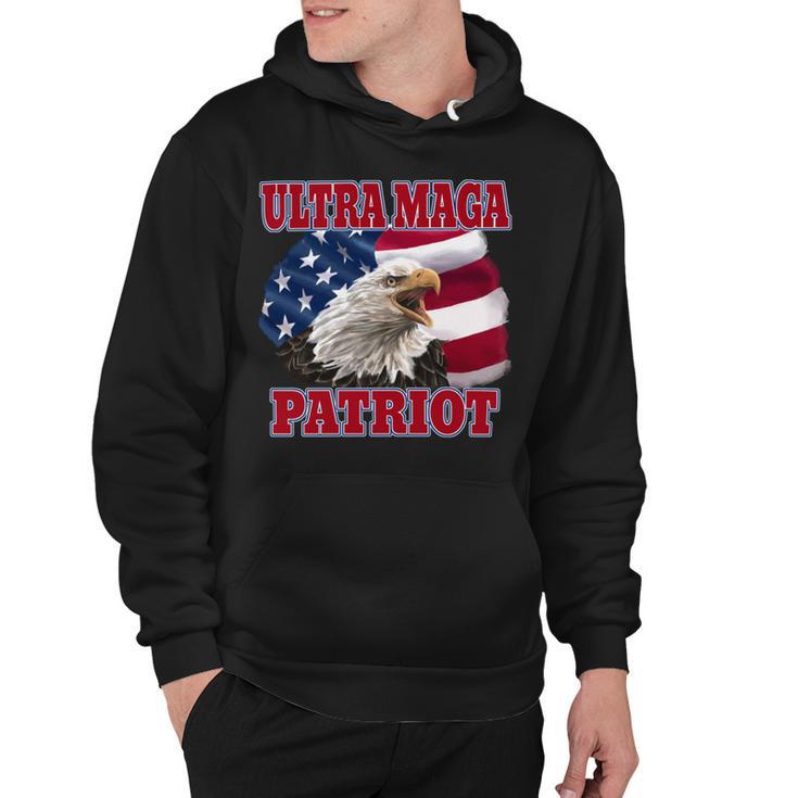 Ultra Maga Patriot  American Eagle  Us Flag Hoodie