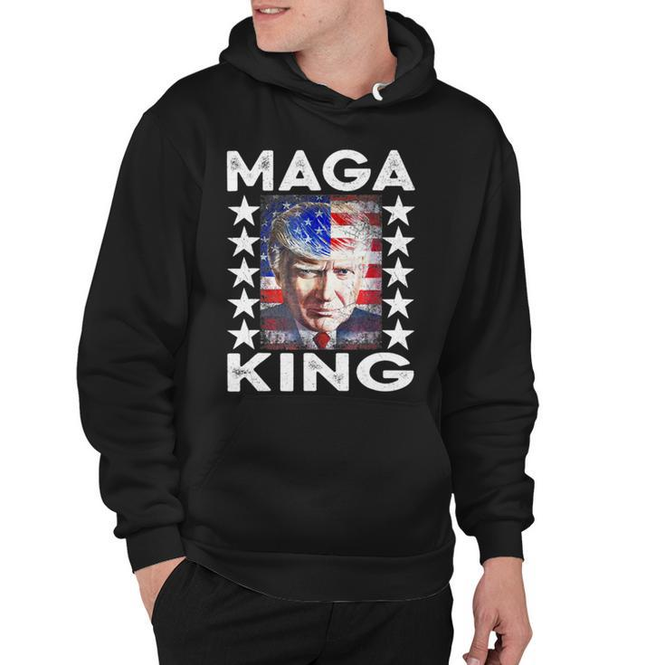 Ultra Mega King Trump Vintage American Us Flag Anti Biden    Hoodie