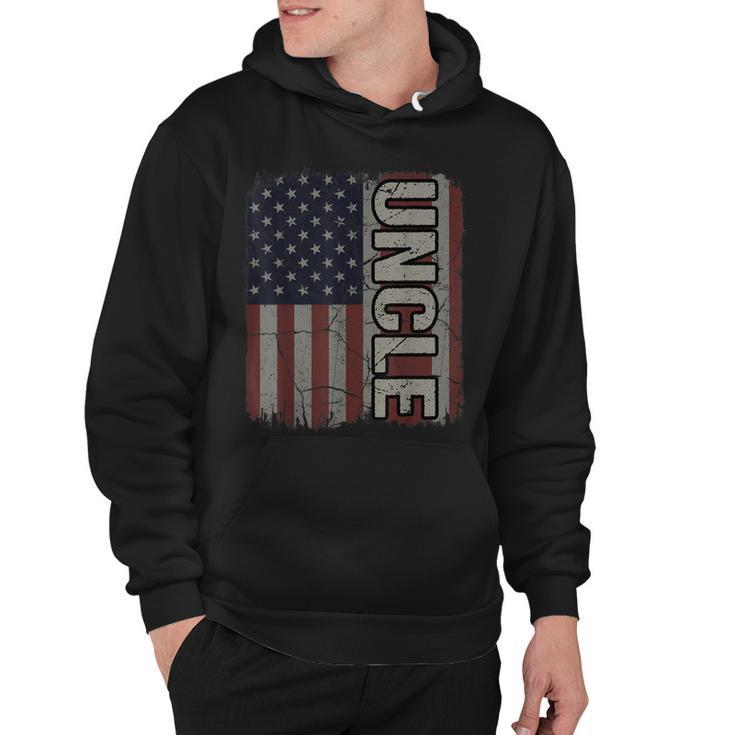 Uncle American Flag Vintage Fathers Day 4Th Of July Gift  Hoodie