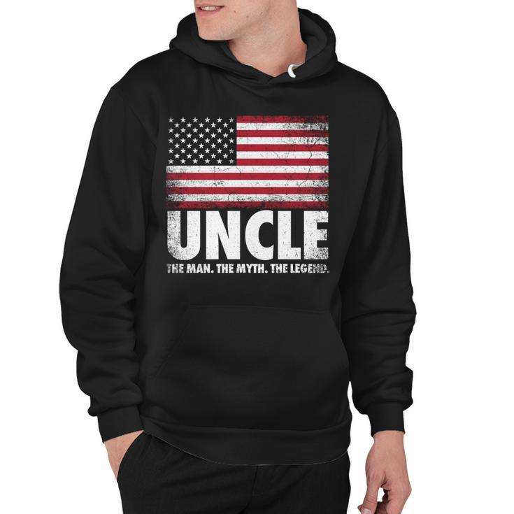 Uncle The Man Myth Legend Fathers Day 4Th Of July Funny   Hoodie