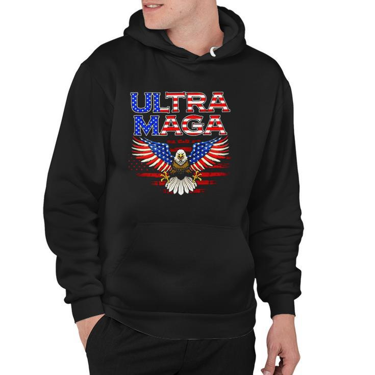 Us Bald Eagles Ultra Maga American Flag Patriotic Hoodie