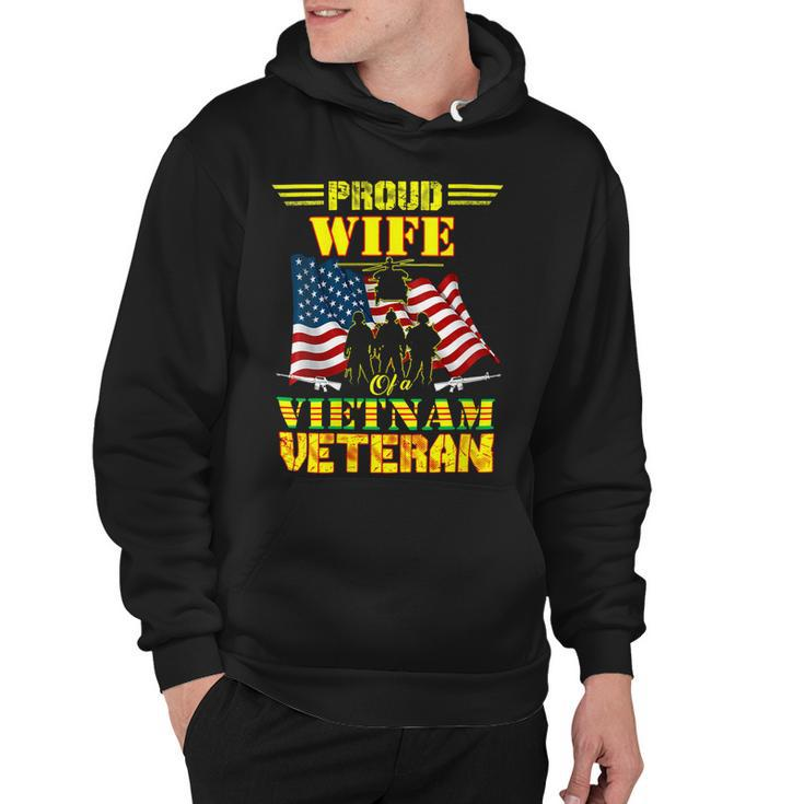 Veteran Veterans Day Womens Proud Wife Of A Vietnam Veteran For 70 Navy Soldier Army Military Hoodie