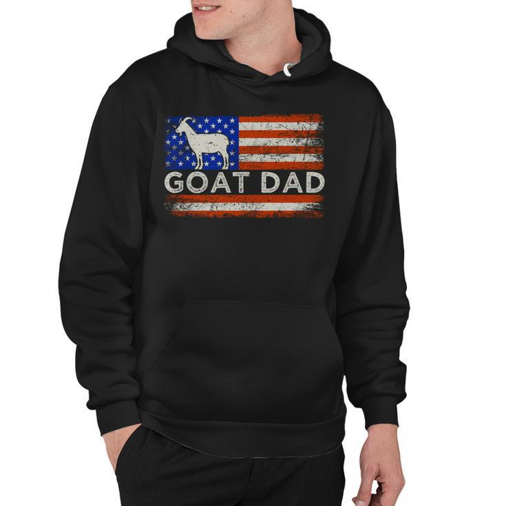 Vintage American Flag Goat Animal Lover Goat Dad 4Th Of July  Hoodie