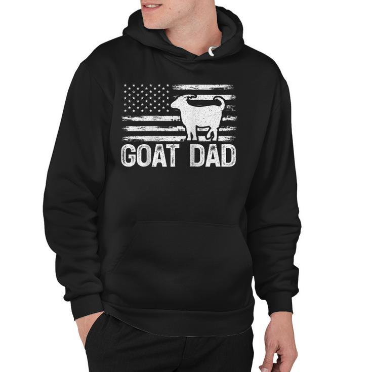 Vintage Goat Dad Retro American Flag Goat 4Th Of July  Hoodie