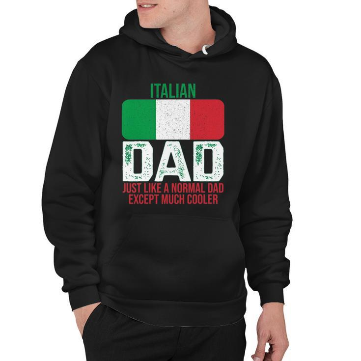 Vintage Italian Dad Italy Flag Design For Fathers Day Hoodie