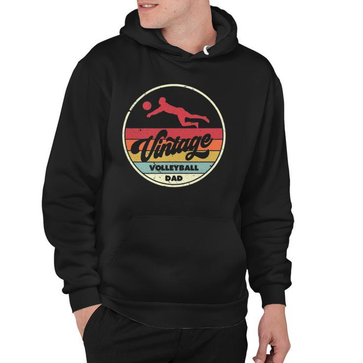 Vintage Volleyball Dad  Retro Style Hoodie