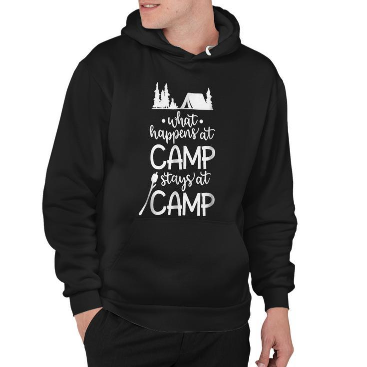 What Happens At Camp Stays At Camp Shirt Kids Camping Girls Hoodie
