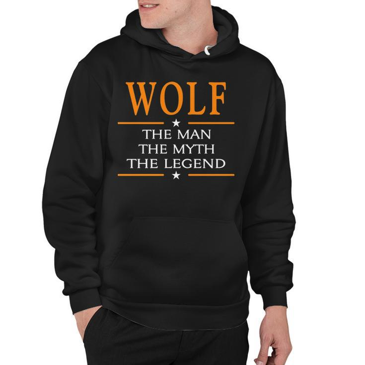 Wolf Name Gift   Wolf The Man The Myth The Legend Hoodie