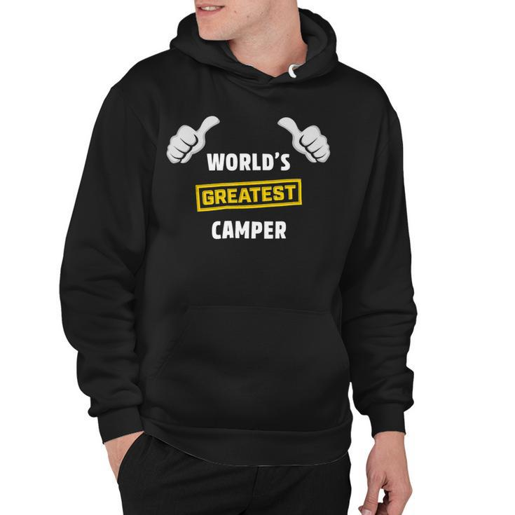 Worlds Greatest Camper Funny Camping Gift Camp T Shirt Hoodie