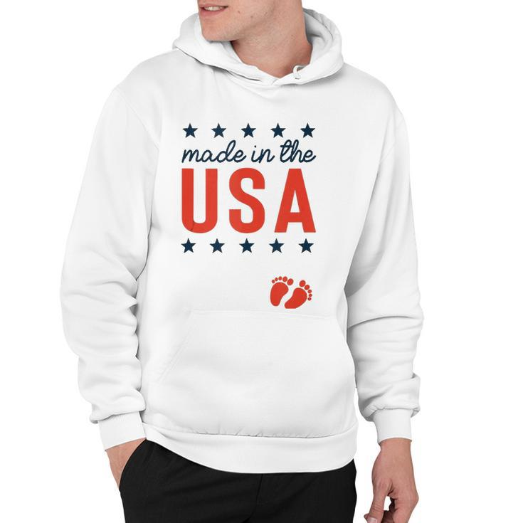 4Th Of July Baby Pregnancy Announcement Made In The Usa  Hoodie