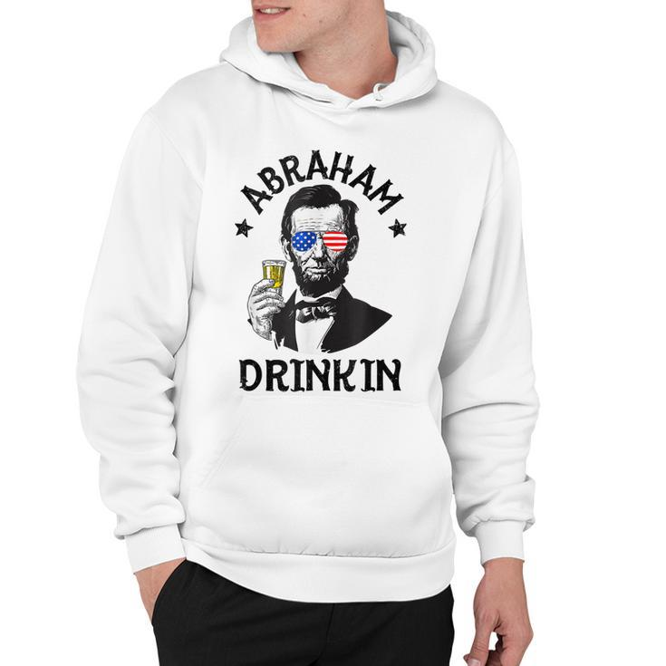 Abraham Lincoln 4Th Of July Drinking  Men Women Gift  Hoodie