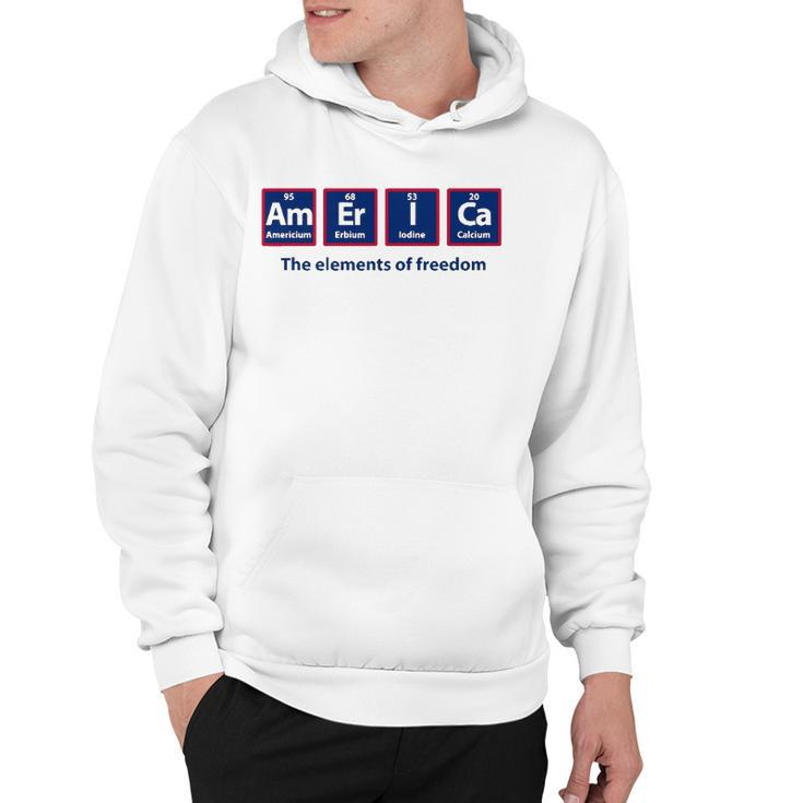 America Periodic Table Funny Patriotic Usa 4Th Of July Hoodie