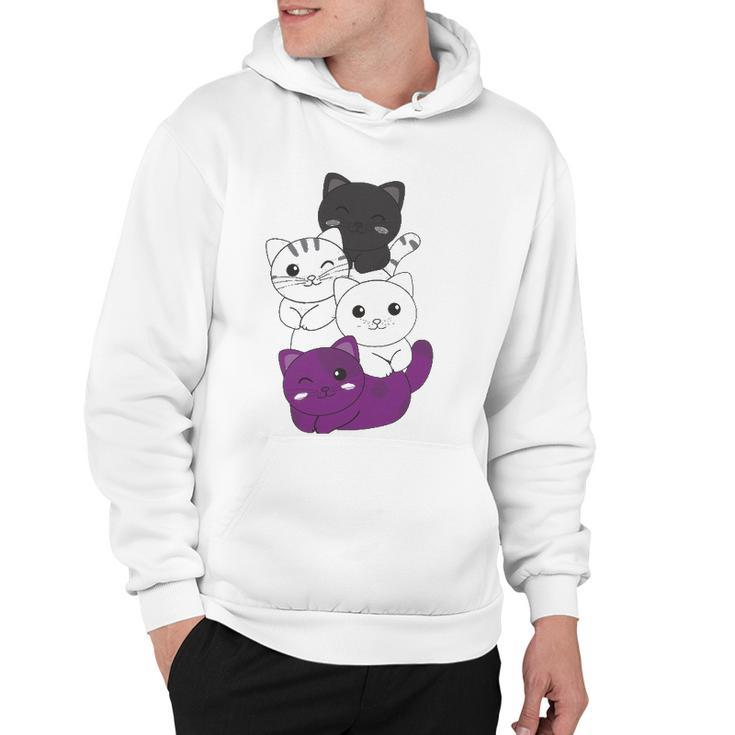 Asexual Flag Pride Lgbtq Cats Asexual Cat Hoodie