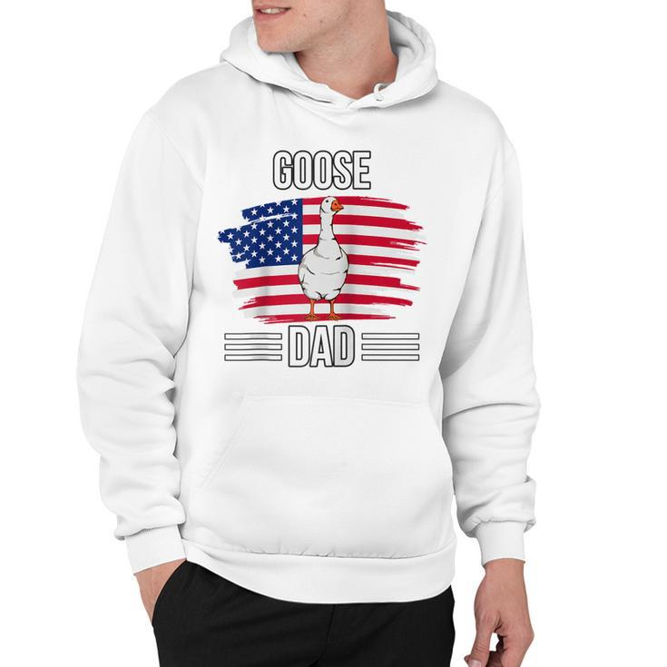 Bird Us Flag 4Th Of July Fathers Day Goose Dad  Hoodie