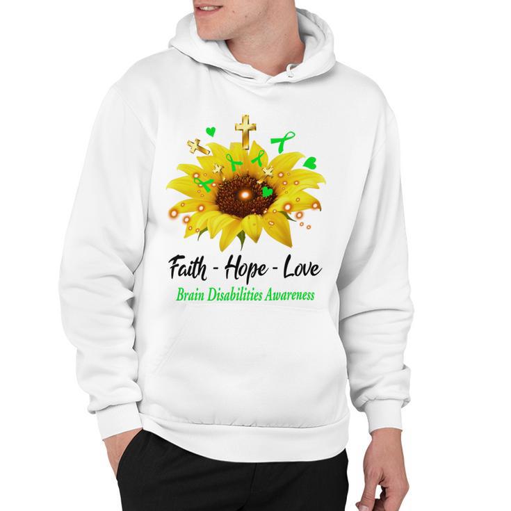 Brain Disabilities Awareness Faith Hope Love Hoodie