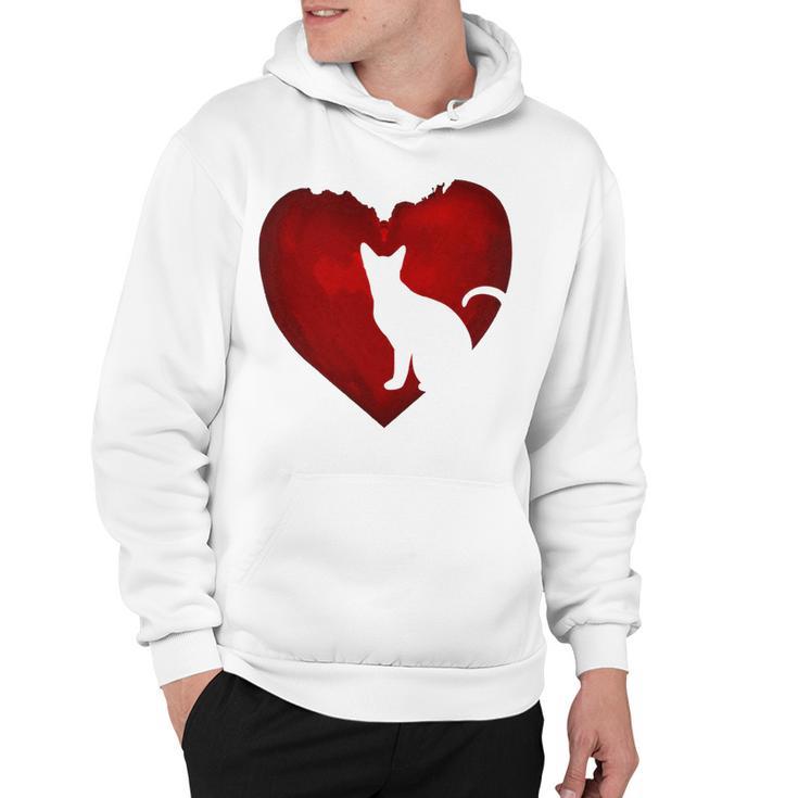 Cat Heart Shirt Cat Lovers Valentine Day  Gifts For Couple Hoodie