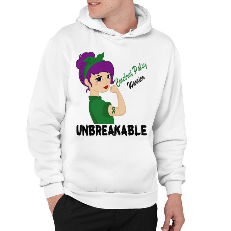 Cerebral Palsy Warrior Strong Women  Green Ribbon  Cerebral Palsy  Cerebral Palsy Awareness Hoodie