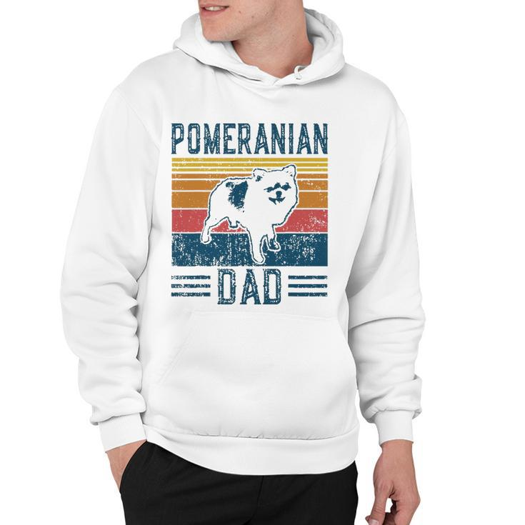 Dog Pomeranian Dog Pom Papa - Vintage Pomeranian Dad Hoodie