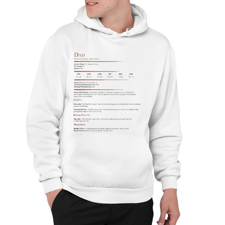 Dungeons And Rpg Dragons Dad Stat Fathers Day Hoodie