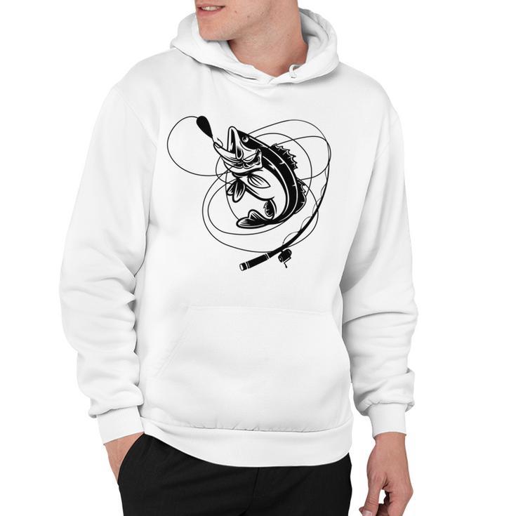 Fishing Bass Sticker Hoodie