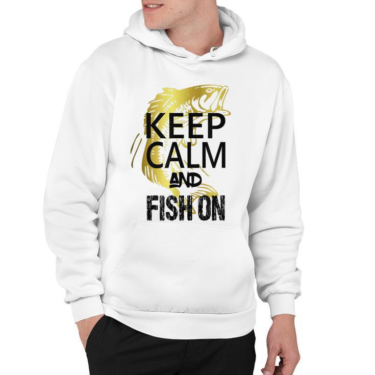 Fishing  Keep Calm And Fish On Funny Novelty  V2 Hoodie