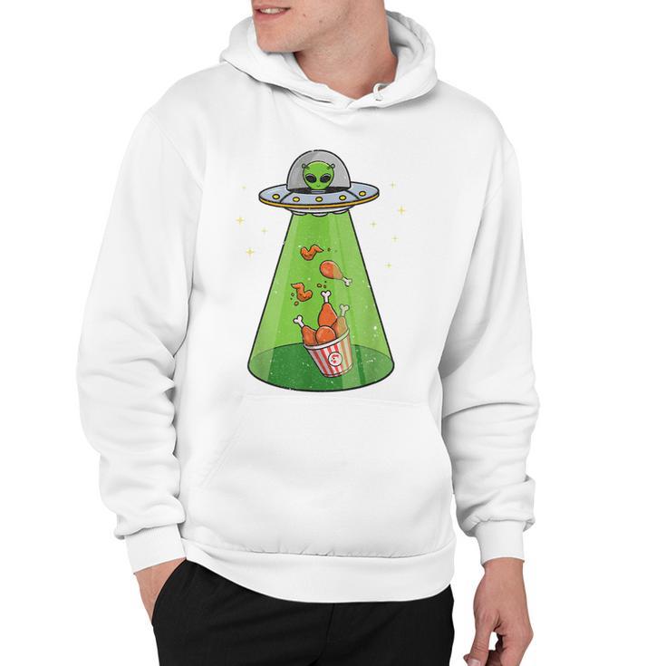 Funny Alien  Ufo Abduction Fried Chicken Aliens Lover  V2 Hoodie